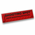 Red and black Basketball Witch Shooting Spot Marker with Shooting Spot text on a white background