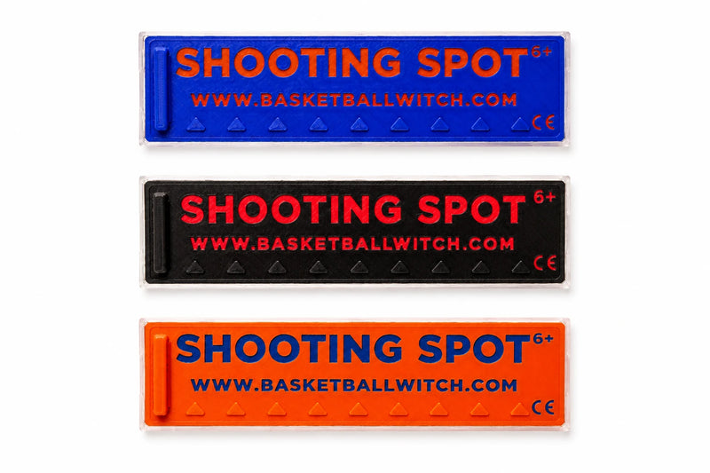 Basketball Witch Shooting Spot Marker collection with Anti-Slip Case in multiple colors for indoor and outdoor basketball gameplay